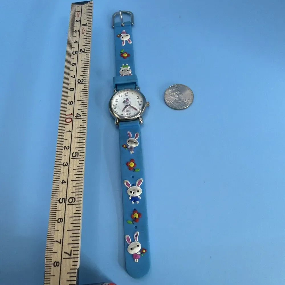 Geneva Rabbit Cartoon Style Quartz Silicone Strap Children's Watch